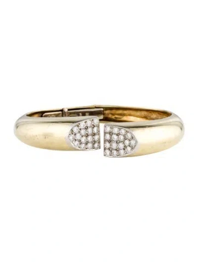 Pre-owned Bracelet 14k 1.44ctw Diamond Cuff , 6.5" In Multi