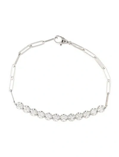 Pre-owned Bracelet 14k 1.44ctw Diamond Link , 6.75" In Multi