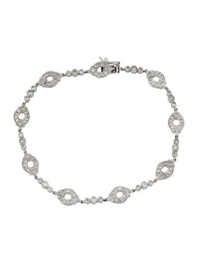 Pre-owned Bracelet 14k 1.44ctw Diamond Link , 7.25" In Multi