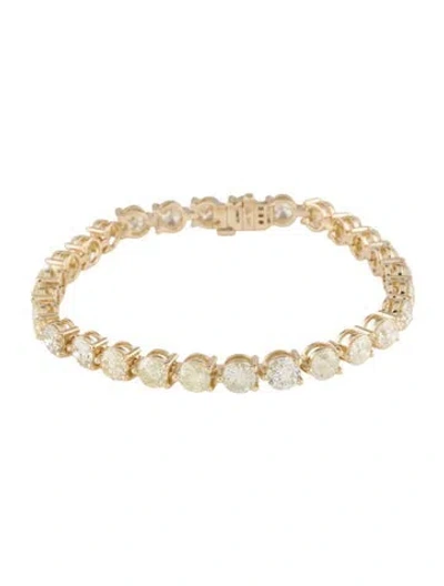 Pre-owned Bracelet 14k 14.51ctw Diamond Tennis Link , 6.75" In Multi