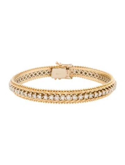 Pre-owned Bracelet 14k 1.45ctw Diamond Link , 6.5" In Multi