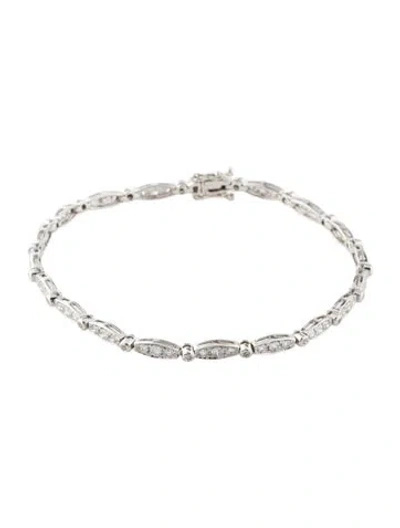 Pre-owned Bracelet 14k 1.45ctw Diamond Link , 7" In Multi
