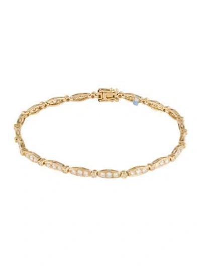 Pre-owned Bracelet 14k 1.45ctw Diamond Link , 7" In Multi
