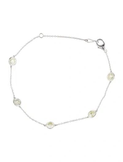 Pre-owned Bracelet 14k 1.45ctw Diamond Station , 7.25" In Multi