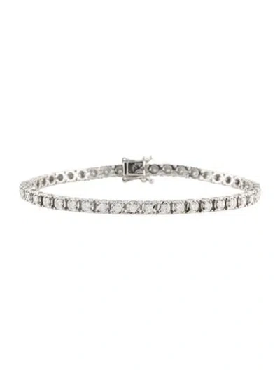 Pre-owned Bracelet 14k 1.46ctw Diamond Tennis , 6.75" In Multi
