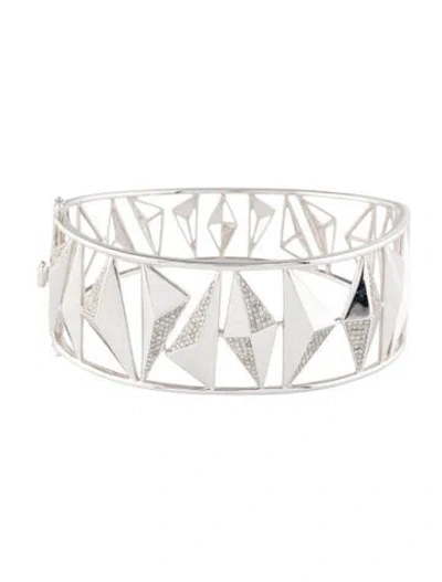 Pre-owned Bracelet 14k 1.47ctw Diamond Bangle, 6.5" In Multi