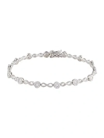 Pre-owned Bracelet 14k 1.49ctw Diamond Infinity Link , 7" In Multi