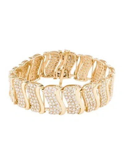 Pre-owned Bracelet 14k 15.00ctw Diamond Link , 7" In Multi