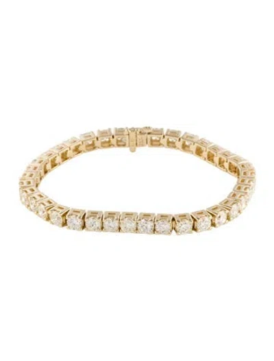 Pre-owned Bracelet 14k 15.00ctw Diamond Tennis , 7" In Multi