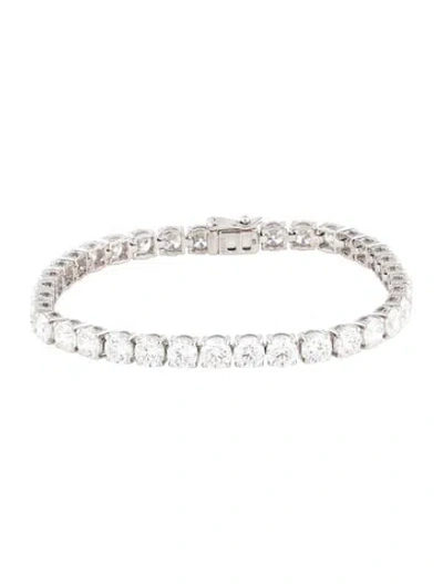 Pre-owned Bracelet 14k 15.05ctw Lab-grown Diamond Tennis , 7" In Multi