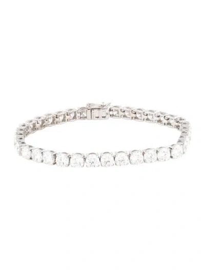 Pre-owned Bracelet 14k 15.05ctw Lab-grown Diamond Tennis , 7" In Multi