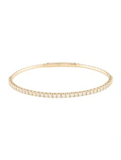 Pre-owned Bracelet 14k 1.50ctw Diamond Flex Bangle , 6.5" In Multi