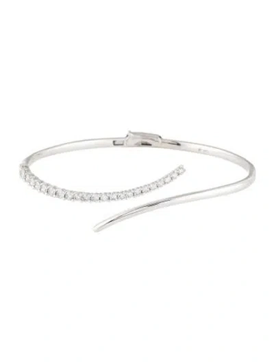 Pre-owned Bracelet 14k 1.50ctw Diamond Hinged Bangle, 7.25" In Multi