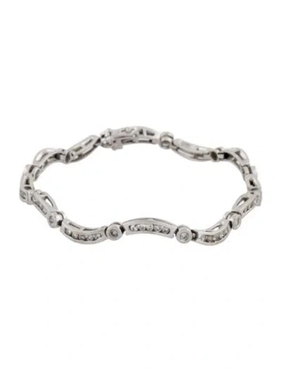 Pre-owned Bracelet 14k 1.50ctw Diamond Link , 6.5" In Multi