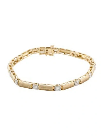 Pre-owned Bracelet 14k 1.50ctw Diamond Link , 7" In Multi