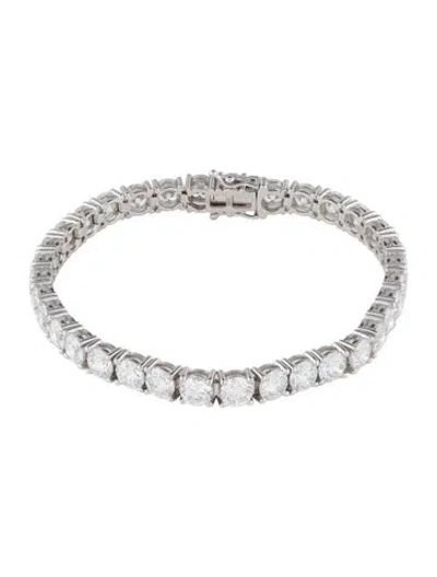 Pre-owned Bracelet 14k 15.27ctw Lab-grown Diamond Tennis , 7" In Multi