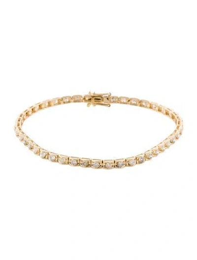 Pre-owned Bracelet 14k 1.52ctw Diamond Link , 6.5" In Multi
