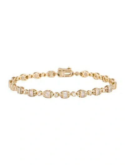 Pre-owned Bracelet 14k 1.52ctw Diamond Link , 7" In Multi