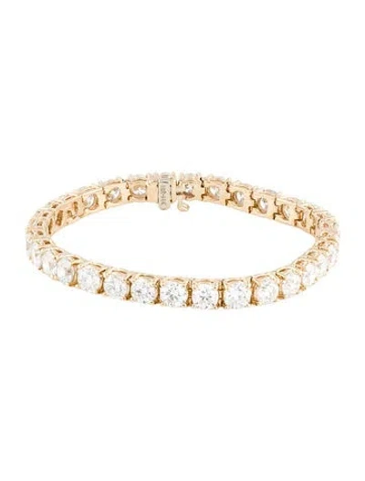 Pre-owned Bracelet 14k 15.36ctw Diamond Tennis , 6.5" In Multi