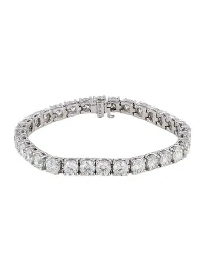 Pre-owned Bracelet 14k 15.36ctw Diamond Tennis , 6.5" In Multi