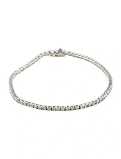 Pre-owned Bracelet 14k 1.53ctw Diamond Tennis , 7" In Multi