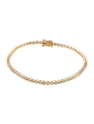 Pre-owned Bracelet 14k 1.56ctw Diamond Tennis , 6.5" In Multi
