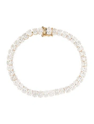 Pre-owned Bracelet 14k 16.00ctw Lab-grown Diamond Tennis Link , 7.25" In Multi