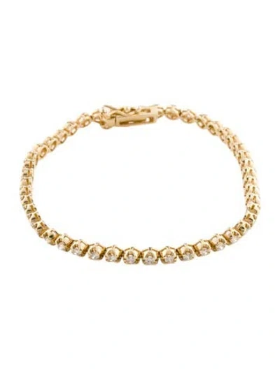 Pre-owned Bracelet 14k 1.61ctw Diamond Tennis , 6.75" In Multi