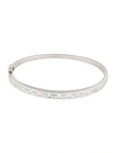 Pre-owned Bracelet 14k 1.62ctw Diamond Hinged Bangle , 6.75" In Multi