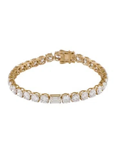 Pre-owned Bracelet 14k 16.38ctw Lab-grown Diamond Tennis  In Multi