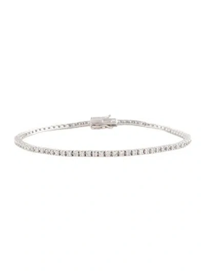 Pre-owned Bracelet 14k 1.68ctw Diamond Tennis , 7" In Multi