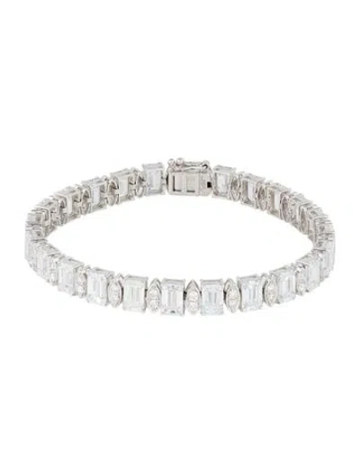 Pre-owned Bracelet 14k 17.32ctw Lab-grown Diamond Tennis , 6.5" In Multi
