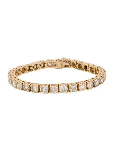 Pre-owned Bracelet 14k 17.43ctw Diamond Tennis Link, 6.75" In Multi