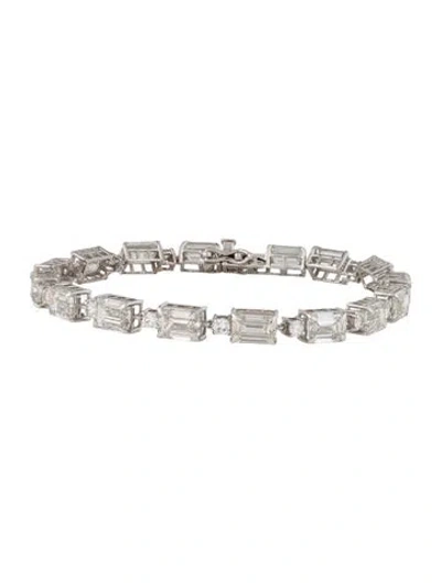 Pre-owned Bracelet 14k 17.45ctw Lab-grown Diamond Link , 6.75" In Multi