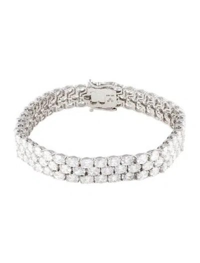 Pre-owned Bracelet 14k 17.50ctw Lab-grown Diamond Link , 7" In Multi