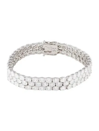 Pre-owned Bracelet 14k 17.50ctw Lab-grown Diamond Link , 7" In Multi