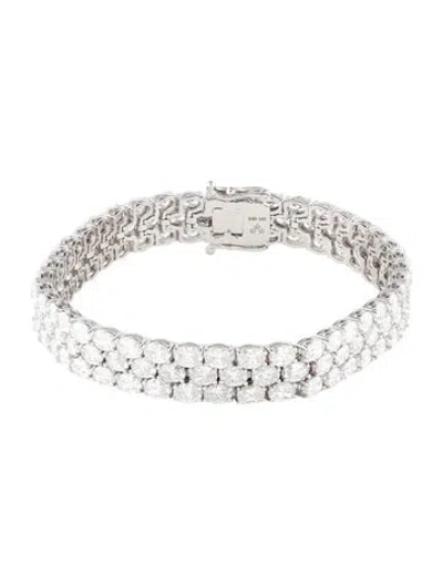 Pre-owned Bracelet 14k 17.50ctw Lab-grown Diamond Link , 7" In Multi