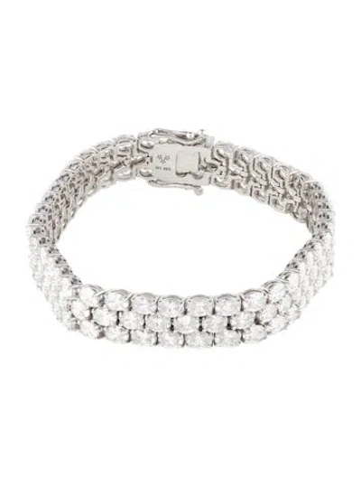 Pre-owned Bracelet 14k 17.50ctw Lab-grown Diamond Link , 7" In Multi