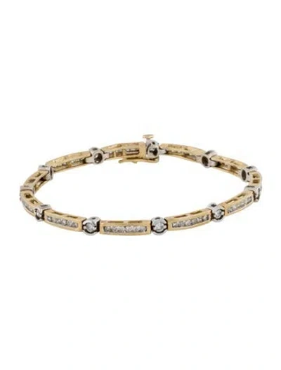 Pre-owned Bracelet 14k 1.76ctw Diamond Link , 6.75" In Multi