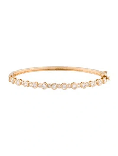 Pre-owned Bracelet 14k 1.76ctw Lab-grown Diamond Bangle , 6.75" In Multi