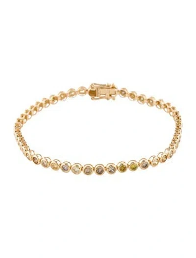 Pre-owned Bracelet 14k 1.77ctw Diamond Tennis , 6.5" In Multi