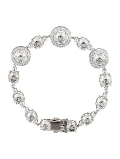 Pre-owned Bracelet 14k 18.01ctw Lab-grown Diamond Link , 6.75" In Multi