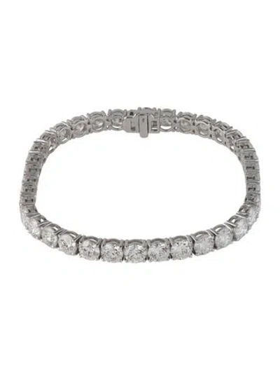 Pre-owned Bracelet 14k 18.07ctw Lab-grown Diamond Tennis , 7.25" In Multi