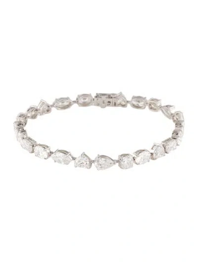 Pre-owned Bracelet 14k 18.42ctw Lab-grown Diamond Link , 7.5" In Multi