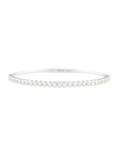 Pre-owned Bracelet 14k 1.85ctw Diamond Flexible Bangle , 6.75" In Multi