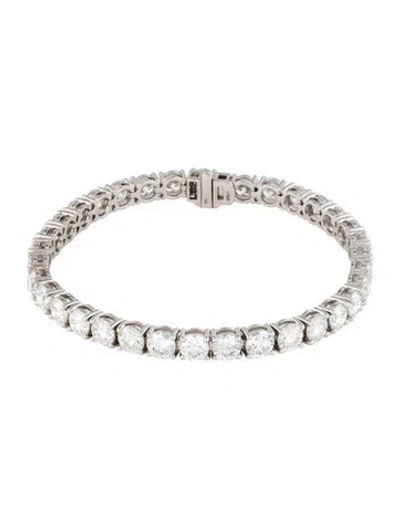 Pre-owned Bracelet 14k 18.68ctw Lab-grown Diamond Tennis , 7.25" In Multi