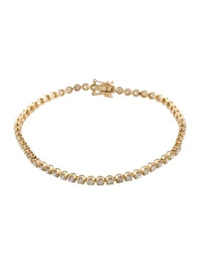 Pre-owned Bracelet 14k 1.86ctw Diamond Tennis , 6.5" In Multi