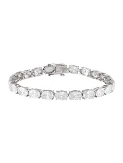 Pre-owned Bracelet 14k 18.78ctw Lab-grown Diamond Tennis , 7" In Multi