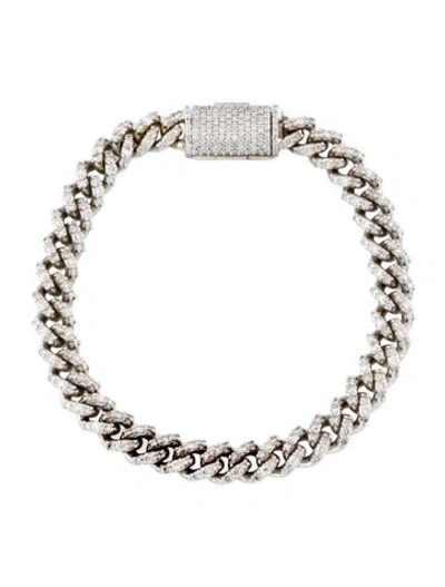 Pre-owned Bracelet 14k 1.88ctw Diamond Chain Link , 6.5" In Multi