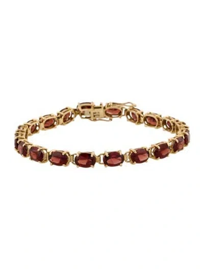 Pre-owned Bracelet 14k 19.00ctw Garnet Tennis , 7" In Multi